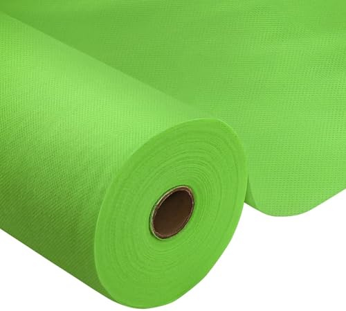 HiBeauty PRO Tischdeckenrolle Einweg, Grün, 1.18x25m, Tischdecke | Einweg Vlies Stoffähnlich, ideal für Jede Party, Hochzeit, Geburtstagsfeier, Taufe, Gastronomie, Größe und Farbe nach Wahl