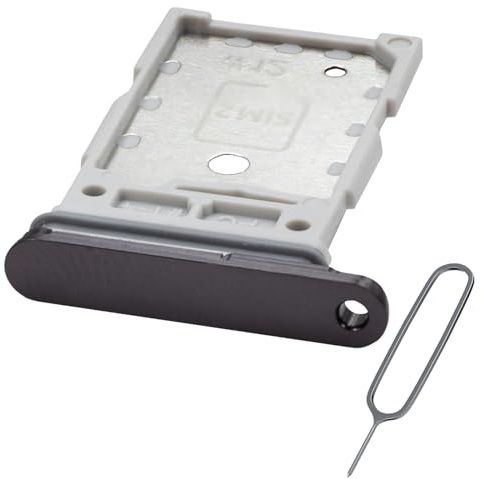 MMOBIEL Dual-SIM- Kartenhalter Kompatibel mit Samsung Galaxy S24 / S24 Plus - SIM-Tray - SIM-Kartensteckplatz - SIM-Kartenhalter Ersatz - inkl. SIM-Nadel und Wasserdichtem Gummiring - Schwarz