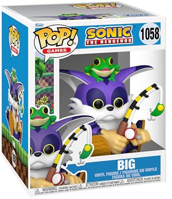 Funko POP! Super: Sonic the Hedgehog - Big the Cat with Froggy | Offizielles Gaming Merch - Vinyl Sammelfigur als Regal Deko - Geschenkidee zum Geburtstag für Fans und Sammler
