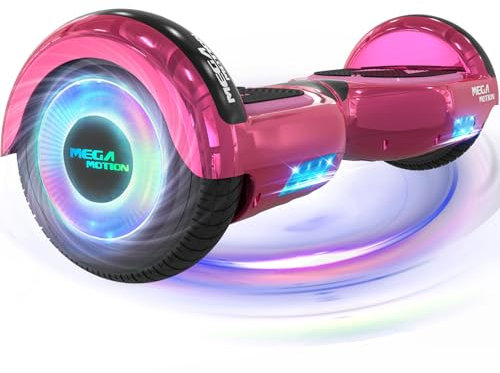MEGA MOTION 6.5 Zoll Hoverboards mit Hoverkart für Kinder, mit Bluetooth Lautsprecher, mit LED-Leuchten, für Kinder Jügen Erwachsen