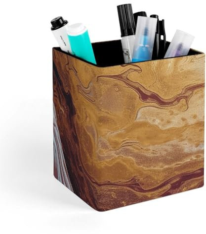 NQLYUT Stifthalter für Schreibtisch, Stiftehalter, Make-up-Pinselhalter, goldene Herzform, Stiftbecher, Schreibtischzubehör, Stift-Organizer, Stiftehalter, Bürobedarf-Organizer