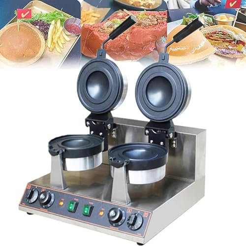 Máquina para hacer gofres de hamburguesas eléctrica, máquina para hacer gofres eléctrica, máquina para hacer helados, máquina para hacer gofres para hamburguesas,máquina para hornear gofres redondos,B