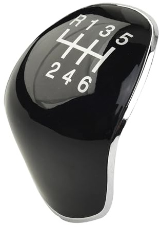 Juttzzei Ford Gear Knob Cover, 6 Speed Gear Stick Cover for Fiesta Focus C-Max S-Max Galaxy Kuga Shift Knob Cap, Upgraded ABS Ford Fiesta Gear Stick Cover Head - Black