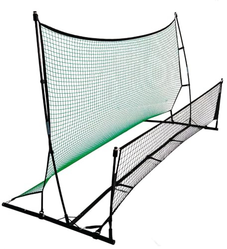 KAIDIDA 2-in-1 Football Rebounder Goal with 25 mm Steel Frame | Portable kickback target for passing shooting and ball control drills in the garden for children teenagers and adults