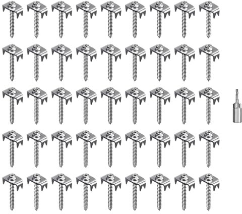 50PCS Garden Fence Stakes Easy Installs Reusable Metal Ground Anchors Heavy Duty Metal Fence Spikes Set for Landscaping