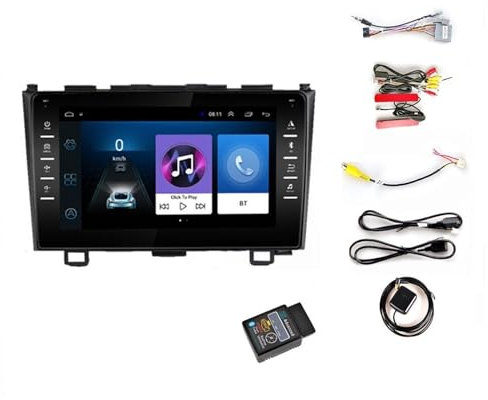 Pexorin Car Radio Multimedia Video Player 2 Din 8/9Android 9.0 Auto Radio Navigation CR-V CRV 2006-2011 Stereo Car GPS No Dvd Car Video Player(8inch 1G 16G OBD)