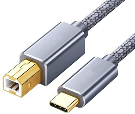 Luftschloss Câble d'imprimante haute vitesse USB Type-C vers USB B 2.0 pour Epson HP Brother (0,5 m)