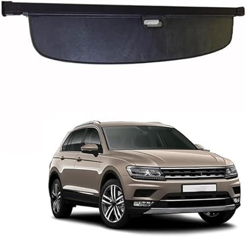 WBWBB Auto Ausziehbar Kofferraum Rollo für VW Tiguan L 2017+, Vorhang Hinterer Paketablage Sonnenschutz Abdeckung Kofferablage Hutablage