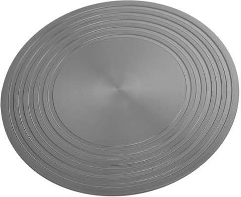 Aluminum Alloy Round Heat Diffuser Gas Stove Plate with Flame Guard, Non-Stick Heat Conduction Plate, Protect Pots from Burning Black, Stove Top Protector (24cm)
