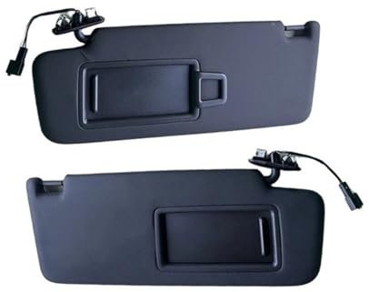 WIJHJET Practical/Functional Car Sun Visor, Black, 1 pair, For VW Golf 7, SportsVan, Jetta MK7, T-Cross, Passat B8, CC, E-Golf, T-Roc