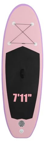 Aufblasbares Stand Up Paddling Board mit SUP Zubehör, Surfbrett für Erwachsene Jugendliche 240 * 76 * 10cm (Rosa)