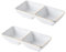 Cuencos para Salsa, Cuencos para Salsa con Borde Dorado, de Porcelana con Dos Compartimentos, para condimentos, Salsa de Soja (Juego de 2), Color Blanco (Setb)