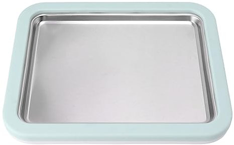 Rolled Ice Cream Maker, Piatto Istantanea in Acciaio Inossidabile con 2 Spatolas Gelati Roll Roll Maker Gelati Fatti in Casa per Gelaterio