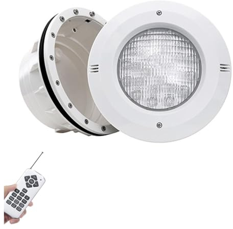 LGJEGD Luce for Piscina a LED con Telecomando, Lampadina AC12V Par56 RGB IP68, luci subacquee for laghetto (18 Keys,18w)