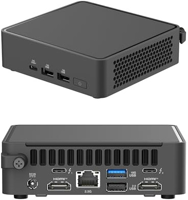 WEELIAO NUC 15 Pro Mini PC (NUC15CRKU5) – Intel Core Ultra5 225H,Up to 96GB DDR5, Intel Arc Graphics, Wi-Fi 7, PCIe Gen5 SSD – Compact AI Desktop Computer(96GB RAM，4TB SSD)