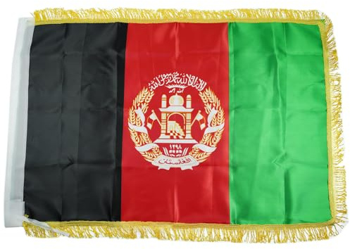 PTEROSAUR Afghanistan-Flagge, afghanische Nationalflaggen, Dekoration für drinnen und draußen, Banner (Afghanistan, 6 x 91 cm)