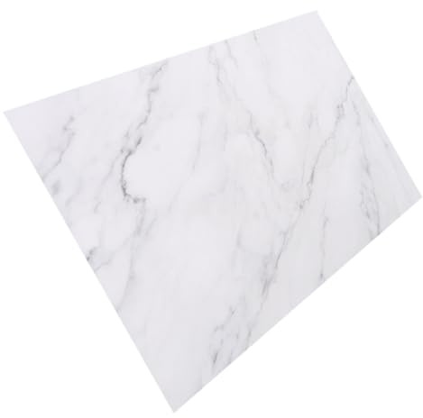 LRXIYODE Tabla de Mármol Blanco para Cortar y Servir, Resistente a Manchas y Ligera, Adecuado para Cocina y Presentación de Alimentos