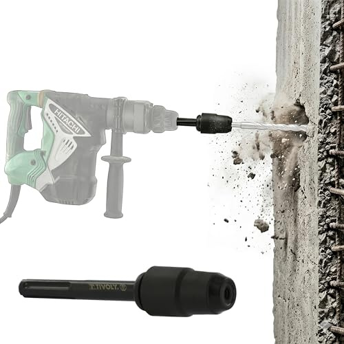 TIVOLY - Adaptador SDS Max a SDS Plus profesional - Convertidor de portabrocas de alta resistencia para perforador de cincelador - Transición rápida para taladros y accesorios SDS+