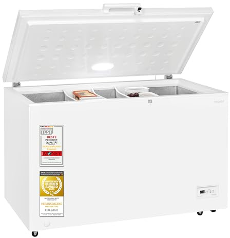 Exquisit GT5400-HE-041E Gefriertruhe - 371 l Truhe mit Schnellgefrieren