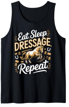 Eat Sleep Dressage Repeat Equestrian Rider Horse Tank Top