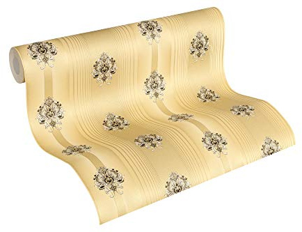A.S. Création Vliestapete Hermitage 10 Tapete klassisch neo-barock 10,05 m x 0,53 m braun creme metallic Made in Germany 330841 33084-1