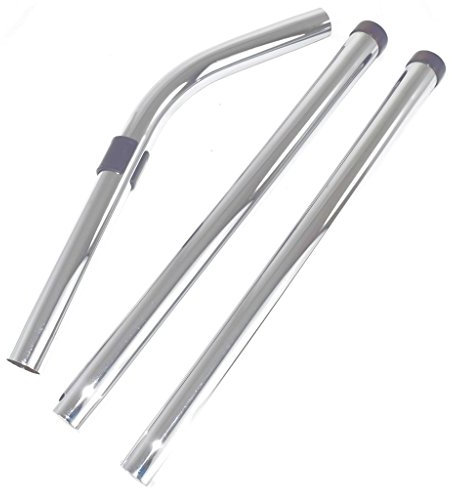 Ufixt 32 mm Chrome Extension Pipe Kit for Numatic Henry, Hetty, Harry, Basil, Charles & George Vacuum Cleaners – Bent End Tube + 2 Extension Wands – Premium Replacement Set