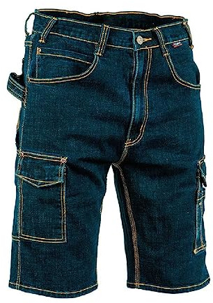 Cofra V497-0-00.Z44 MANACOR Jeans Shorts, 70% Baumwolle, 28% Polyester, 2% Elasthan, 330G-M² Jeansblau, Größe 44