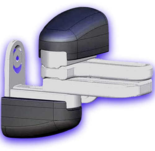 Déco Fer Forgé- GOND REGULATEUR DE Pente-Portail ALU PVC-MODULO INOX Cupro Blanc-A Visser -Articulation 6 À 17% -Portail Battant-Système Anti-Soulèvement 2 Points Utilisation Facile Support Robuste