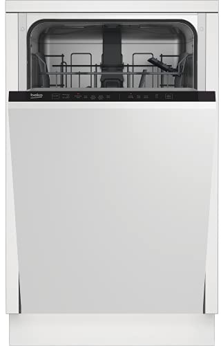 Beko DIS15020 Slim-Line Integrated Dishwasher | Black Control Panel with 13 Place Setting | x30 Minute Quick Wash Technology
