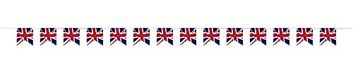 Unique 28799 Bunting Banner-2.74 m-Union Jack Party, Multicolour
