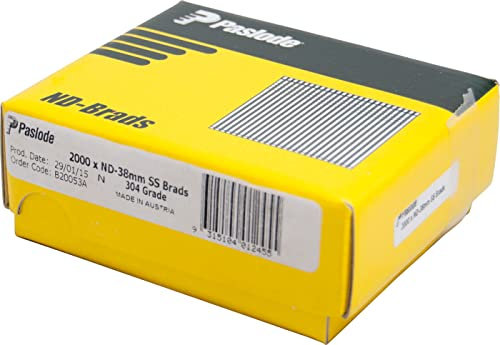 Paslode 30 mm 14 Gauge ND-Serie Edelstahl-Brad-Nagel, 2000 Stück