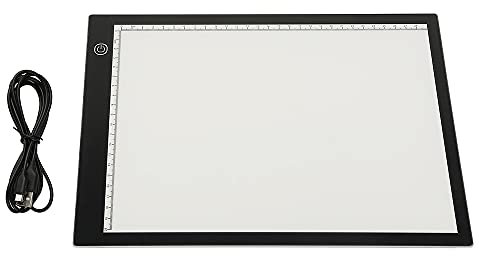 MINGYI A3 Leuchttisch, mit einstellbarer LED-Helligkeit, Touch-Steuerung, USB-Kabel, Zeichenbrett mit Skala