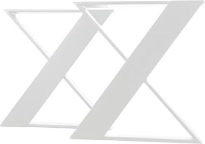 modernLOFTart Bankbeine Tischbeine - DIY Möbelfüße 60x10cm Weiß - Moderner Industrie-Look für Ihr Wohnzimmer - Metall Industrial Tisch Bank Sitzbank Couchtisch Kufen - Breite 20cm, Höhe 42cm