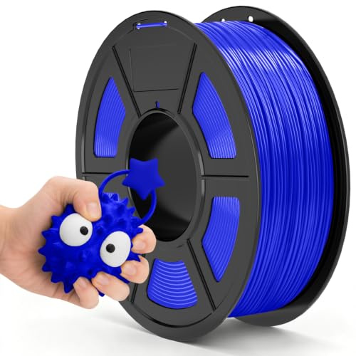 TECBEARS TPU Filament 1.75mm 1kg Blau, Flexible TPU 95A 3D Drucker Filament, Maßgenauigkeit +/- 0,03
