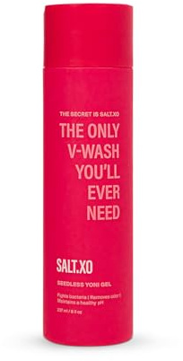 salt.xo Seedless Yoni Gel Wash, Feminine Wash with Refreshing Cucumber and Aloe Vera, All Natural Intimate Care Gel for Women, pH Balance V Wash Cruelty-Free, Feminine Hygiene Products (8 Fl Oz)