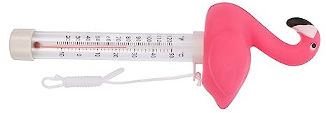 CAXUSD 1stück Niedlicher Flamingo Schwimmendes Wasserthermometer Für Pool Und Badewanne Hochwertiger Temperaturanzeige Für Schwimmbad Teich Und Hot Tub Kinderfreundliches Design