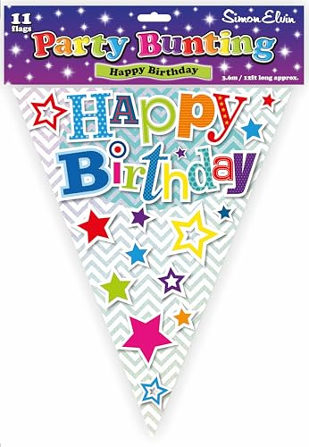 Happy Birthday Bunting Recyclable Birthday Party Banner Flag Pennant Garland Multicolour Decoration SE