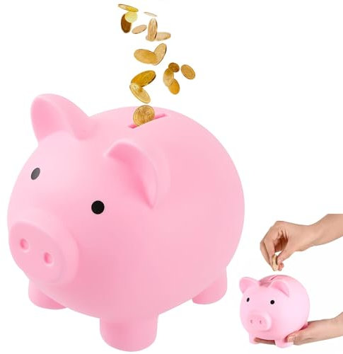 Tirelire Enfant, Rose,pour Filles,Tirelire Incassable pour Enfants,Plastique (1, M)