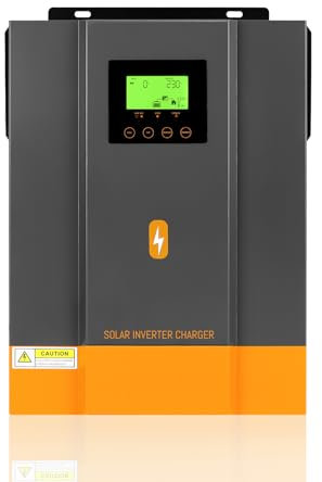 PowMr 3000W Hybrid Wechselrichter 80A MPPT Solar Laderegler 24VDC auf 230V AC Reine Sinus Welle Off Grid Solar Wechselrichter, PV-Eingangsleistung: 3000w Für 24V Blei- und Lithiumbatterien