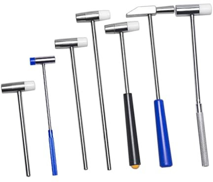KITANDOVE Präzisions-minihammer Aus Massivem Messing 7-teiliges Set Für Die Schonende Reparatur Von Uhren Und Die Schmuckherstellung
