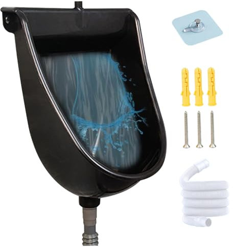 Urinales sans eau pour hommes 12.6x9.5x18.5 Urinales à l'épreuve des éclaboussures avec 59 tuyaux PP Urin urinaire