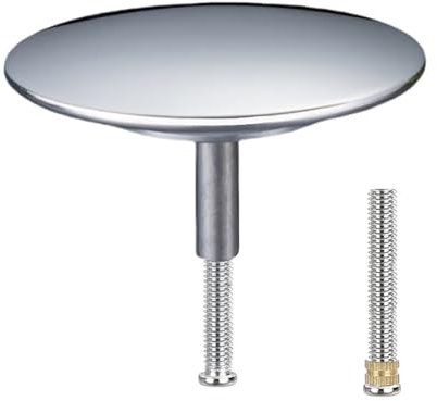 Eupneicu Tappo Per Vasca Universale Ø 72 Mm, Tappo Di Scarico In Ottone Massiccio, Tappo Per Vasca Da Bagno In Acciaio Inox Con Doppia Guarnizione, Per Vasca Da Bagno Universale