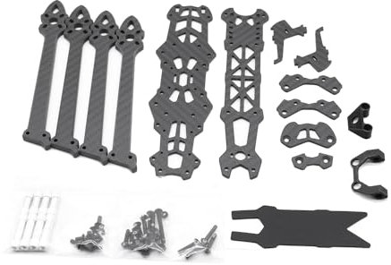 JNJOOD Mark4 8 mit 5 mm Arm + Druck für Quadrocopter FPV-Modifikation Kohlefaser 7 Quadrocopter Freestyle-Rahmen