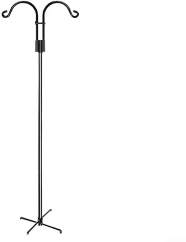 HEIBTENY Soporte doble de hierro para jardín, para uso duradero en exteriores, revestimiento resistente a la corrosión, para el jardín, la terraza o el patio (1,9 cm x 2 m)