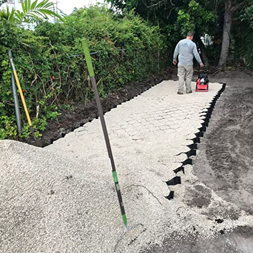 Grille de gravier perméable pour allée de jardin, stabilisateur de sol flexible et robuste pour camions légers/voitures/camping-cars, charge de stationnement de 2 m x 9 m.