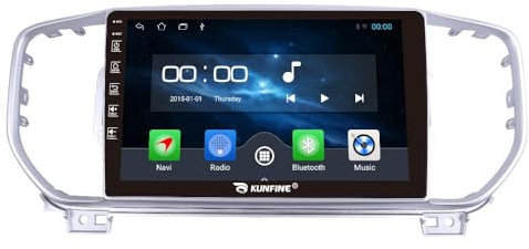 Quad Core 4G+64G Car CarPlay Android Auto 9 IPS Display Navigazione Stereo Schermo tattile Headunit Tablet Pad Radiocamera retromarcia GPS Lettore multimediale Per Kia Kx5 Sportage R 2016-2018 SILVER