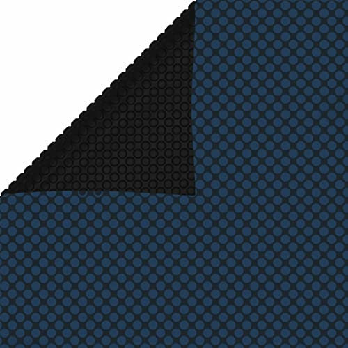 Fasba Pool Solarplane Treibend Solarfolie Wärmeplane Solarabdeckung Poolabdeckung Poolheizung Abdeckplane Luftpolsterfolie PE 400x200 cm Schwarz und Blau