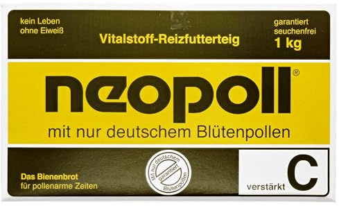Neopoll C 1kg Futterteig verstärkt mit Vitalstoffen ideal für die Reizfütterung im Frühjahr oder die Ablegerversorgung. Nur mit deutschem Blütenpollen.