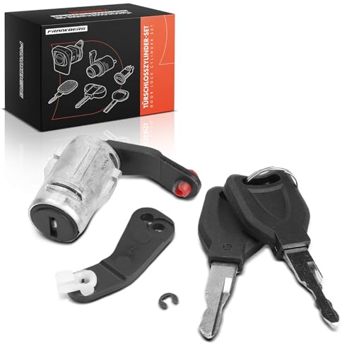 Frankberg Cilindro di chiusura Serratura della porta Anteriore destro Compatibile con MX-5 II NB Q3 8UB 8UG 206 Compatto 2A/C Transporter V Bus 7EB 7EJ 7HB 7HJ Replace# 7485116317