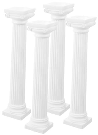 YARNOW 4pezzi Colonne Romane in Piccole Statue Pilastri Romani Decorazione Interni Classica per Casa e Scenografie Adatto per Bomboniere e Ambientazioni Storiche